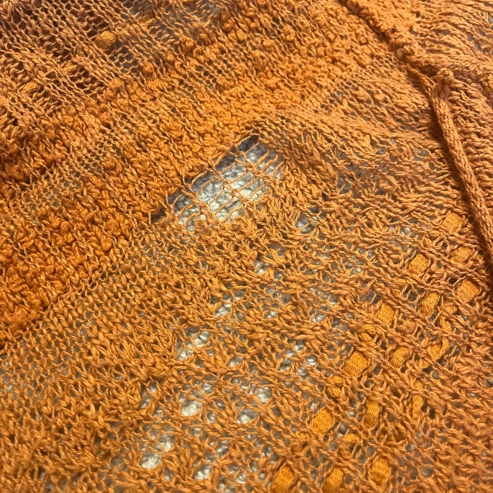 ANTHROPOLOGIE Crochet textured Split Back Cardigan sweater S Knitted & Knotted - Picture 8 of 13